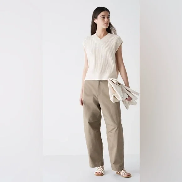 Uniqlo Cotton Wide Pants - Picture 2 of 7